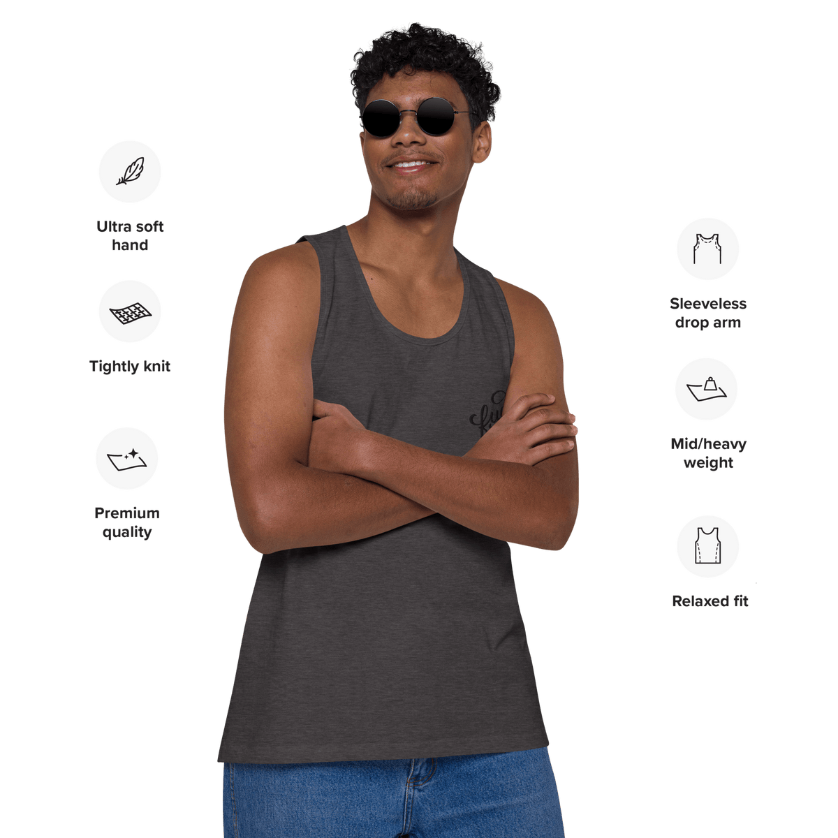 Fuck Off Embroidered Tank Top