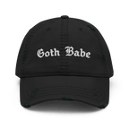 Goth Babe Distressed Dad Hat