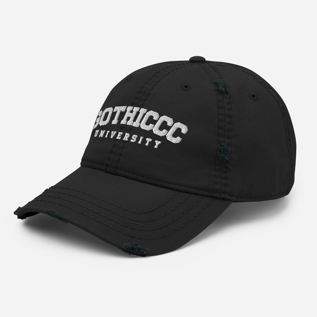 Gothiccc University Distressed Dad Hat