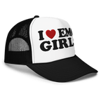 I Heart Emo Girls Foam Embroidered Trucker Hat