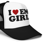 I Heart Emo Girls Foam Embroidered Trucker Hat