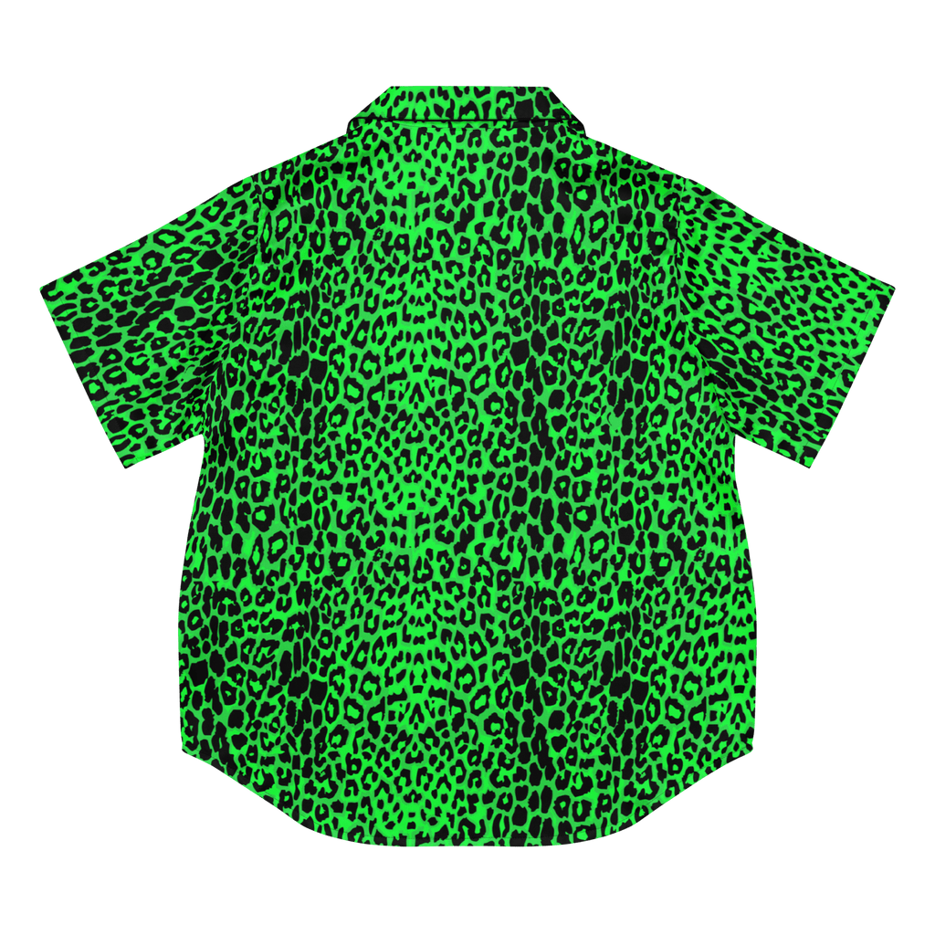 Lime Leopard Silky Pajama Top