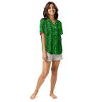 Lime Leopard Silky Pajama Top