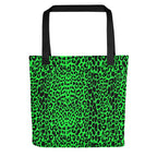 Lime Leopard Tote Bag