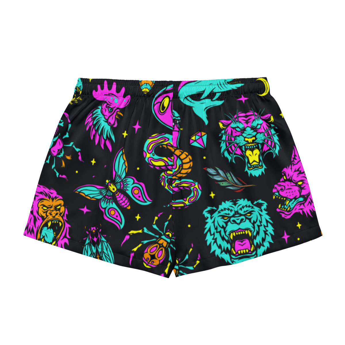 Neon Traditional Silky Pajama Shorts