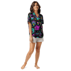 Neon Traditional Silky Pajama Top