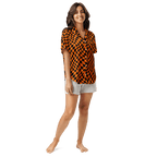 October Tiles Checkered Silky Pajama Top