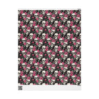 Pink Flowers and Skulls Gift Wrap