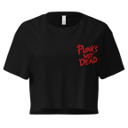Punk's Not Dead Embroidered Crop Top