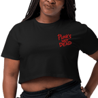 Punk's Not Dead Embroidered Crop Top
