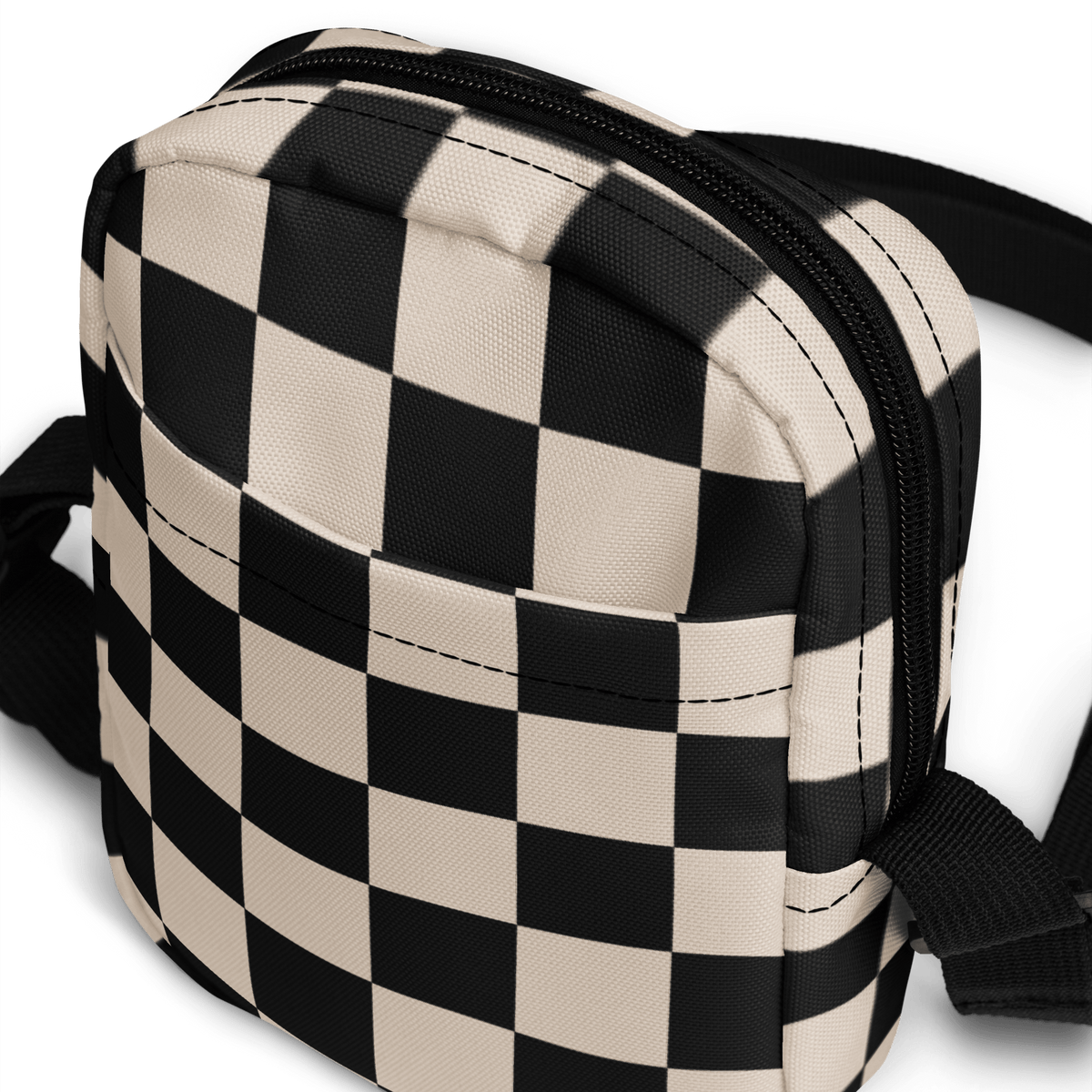 Retro Revival Checkerboard Crossbody Bag
