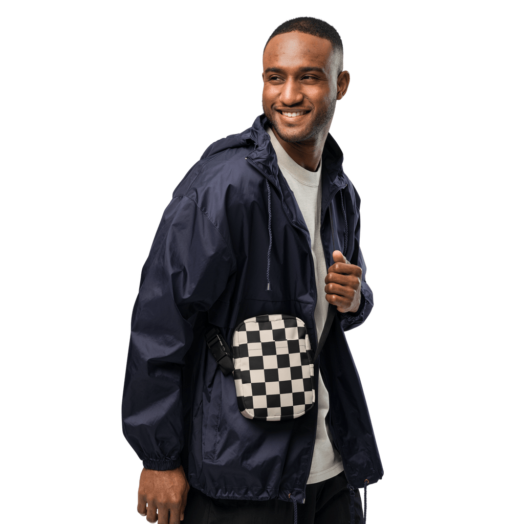 Retro Revival Checkerboard Crossbody Bag