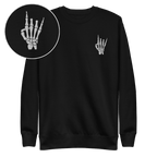 Rock On Skeleton Embroidered Sweatshirt