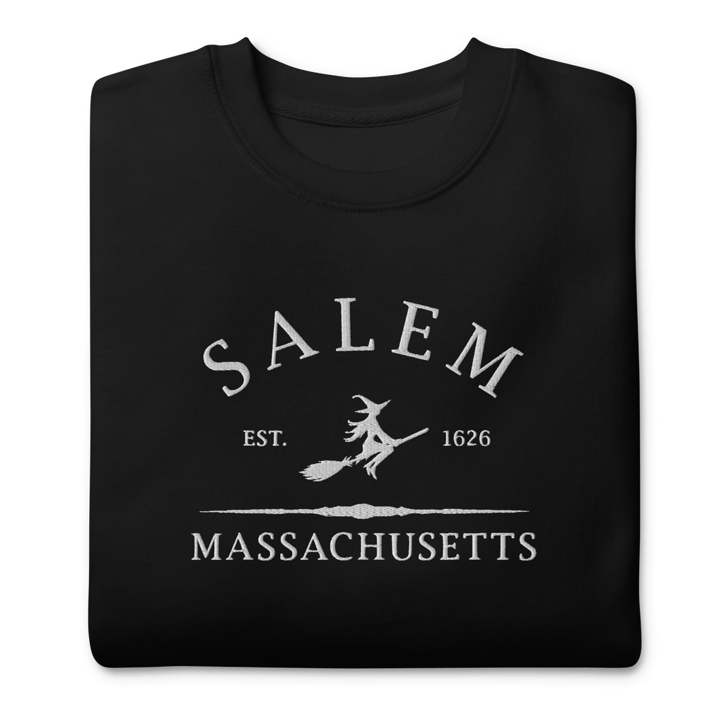Salem Massachusetts Embroidered Sweatshirt