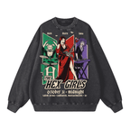 The Hex Girls Vintage Acid Wash Oversize Sweatshirt
