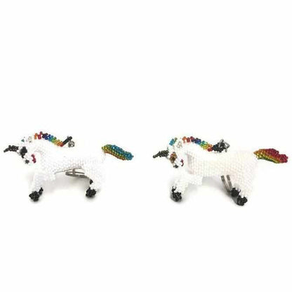 Unicorn Seed Bead Keychain - Guatemala
