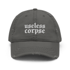 Useless Corpse Gothic Distressed Dad Cap