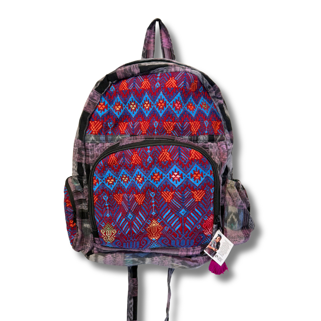 Volcano Huipil Upcycled Textile Backpack - Guatemala