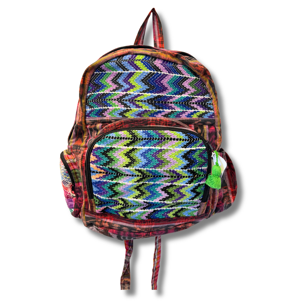 Volcano Huipil Upcycled Textile Backpack - Guatemala